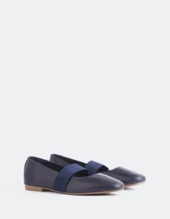Ballerinas-L'INTERVALLE Seraphina Navy Leather