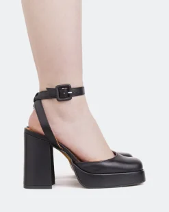 Platforms-L'INTERVALLE Serre Black Leather