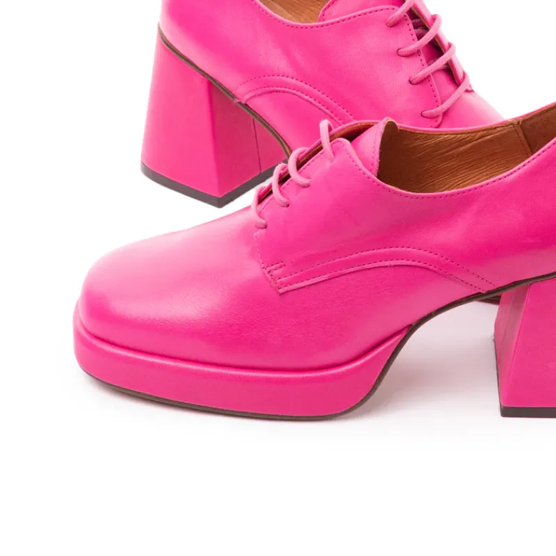 Lace-up-L'INTERVALLE Sevres Fuschia Leather