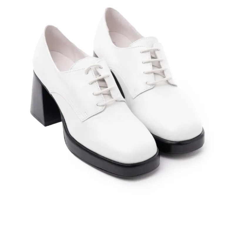 Lace-up-L'INTERVALLE Sevres White Leather