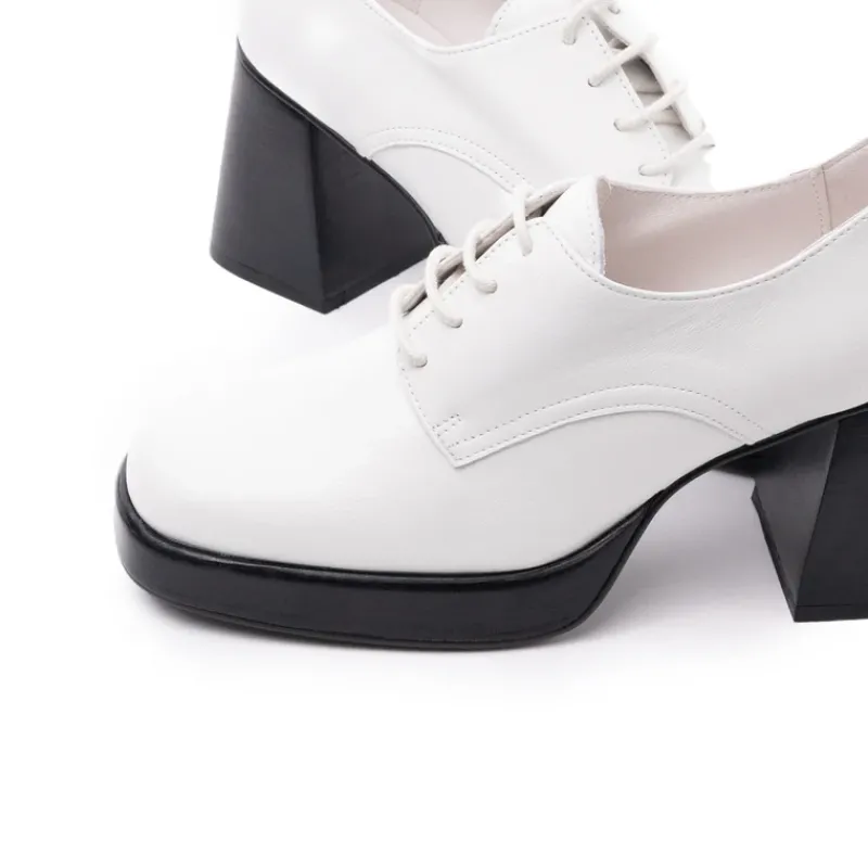Lace-up-L'INTERVALLE Sevres White Leather
