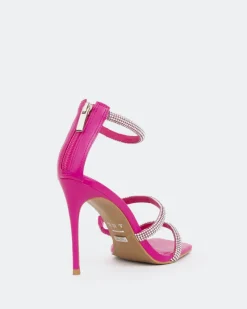 High Heels-L'INTERVALLE Shamari, Fucshia Leather/Cuir Fucshia