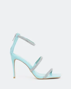 High Heels-L'INTERVALLE Shamari, Turquoise Leather/Cuir Turq.