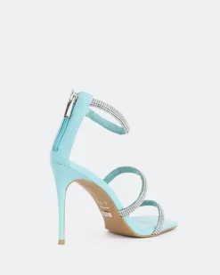 High Heels-L'INTERVALLE Shamari, Turquoise Leather/Cuir Turq.