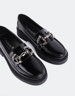 Loafers-L'INTERVALLE Sheldawn Black Patent