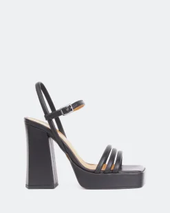 Platform-L'INTERVALLE Shock Black Leather