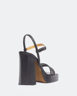 Platform-L'INTERVALLE Shock Black Leather
