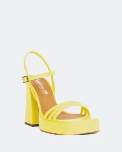 Platform-L'INTERVALLE Shock Yellow Leather