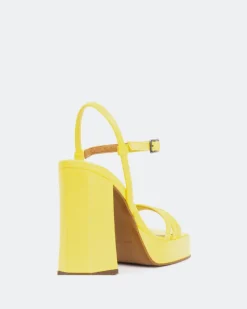 Platform-L'INTERVALLE Shock Yellow Leather