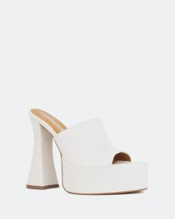 Platform-L'INTERVALLE Shore Off White Leather/Cuir Blanc Cassé
