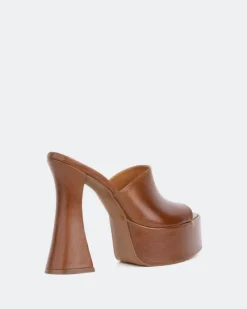 Platform-L'INTERVALLE Shore Tan Leather/Cuir Ocre