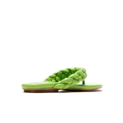 Flats-L'INTERVALLE Sirocco Green Leather