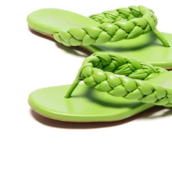 Flats-L'INTERVALLE Sirocco Green Leather