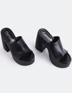 Platform-L'INTERVALLE Smyrni Black Leather