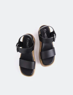 Platform-L'INTERVALLE Snapper Black Leather