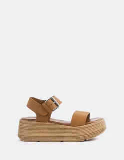 Platform-L'INTERVALLE Snapper Tan Leather