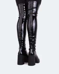 Over-the-knee|Platform-L'INTERVALLE Sofo Black Patent