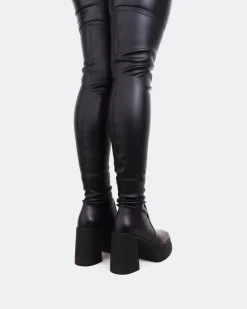 Over-the-knee|Stretch-L'INTERVALLE Sofo Black Stretch