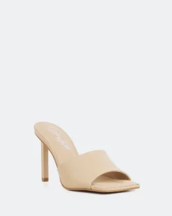 Mules-L'INTERVALLE Sosua, Camel Leather/Cuir Chameau