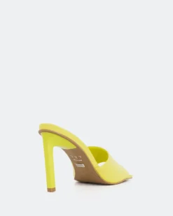 Mules-L'INTERVALLE Sosua, Yellow Leather/Cuir Jaune