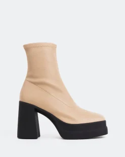 Platform|Ankle Boots-L'INTERVALLE Spagna Camel Stretch