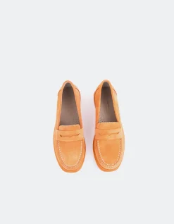 Loafers-L'INTERVALLE Sperry Orange Suede