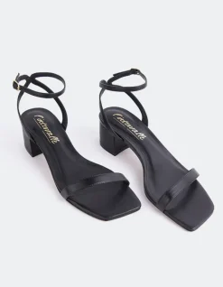 Mid Heels-L'INTERVALLE Spirea Black Leather