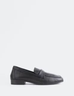 Loafers-L'INTERVALLE Splice Black Leather