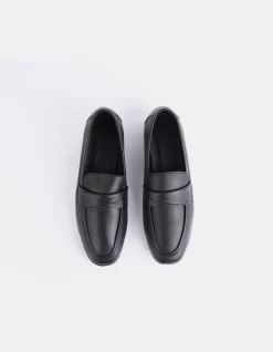 Loafers-L'INTERVALLE Splice Black Leather