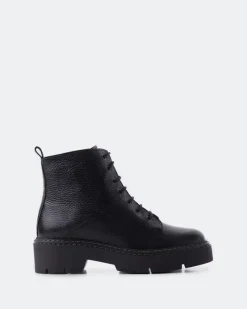 Ankle Boots-L'INTERVALLE Springfield, Black Leather