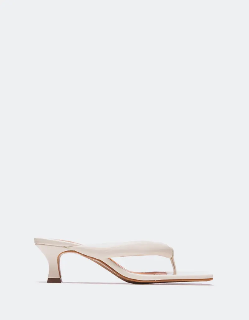 Mid Heels-L'INTERVALLE Spritz Off White Leather