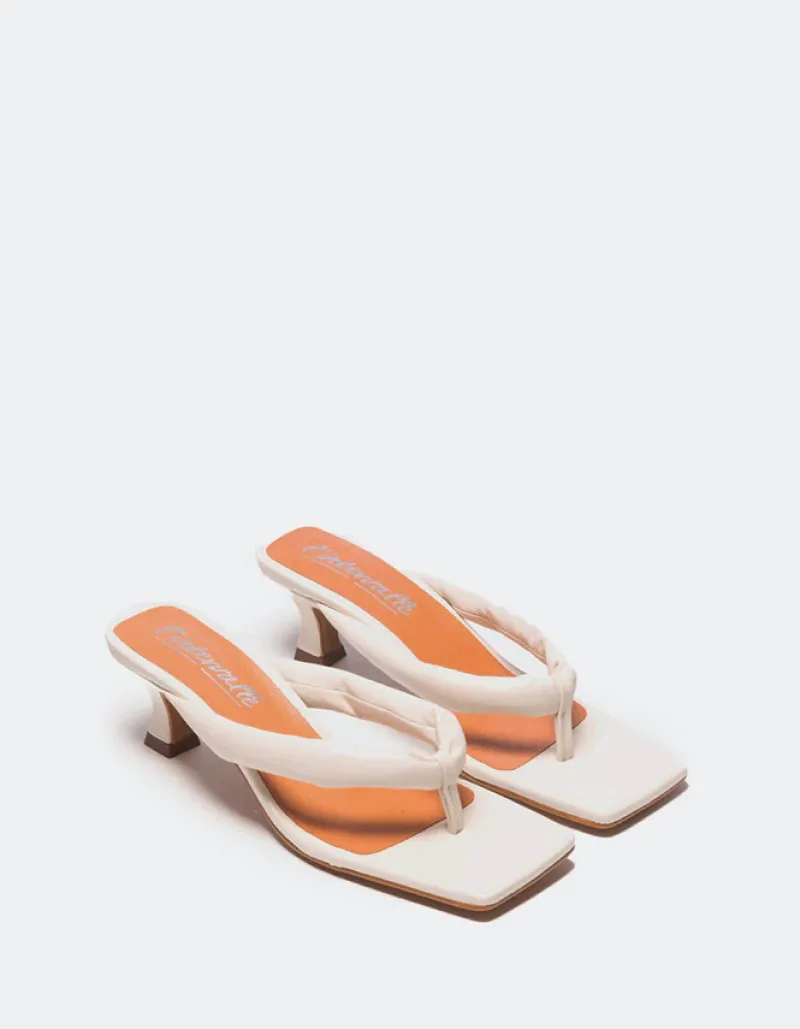 Mid Heels-L'INTERVALLE Spritz Off White Leather