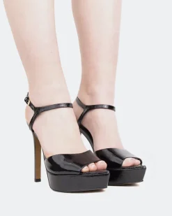 Platform|High Heels-L'INTERVALLE St. Kitts, Black Naplack/Naplack Noir