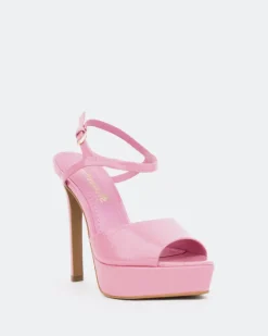 Platform|High Heels-L'INTERVALLE St. Kitts, Pink Naplack/Naplack Rose