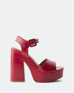 Platform-L'INTERVALLE Stafilos Red Leather