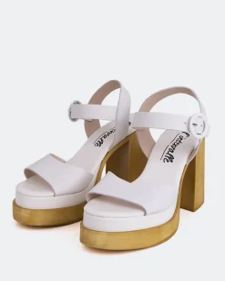 Wood Sandals|Platform-L'INTERVALLE Starburst White Leather