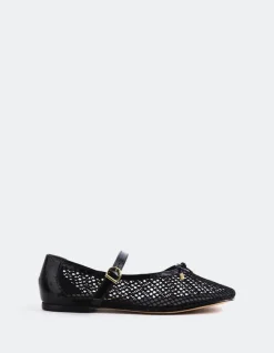 Mary-jane|Ballerinas-L'INTERVALLE Starflower Black Leather