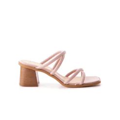 Mid Heels|Mules-L'INTERVALLE Strada Light Pink Leather