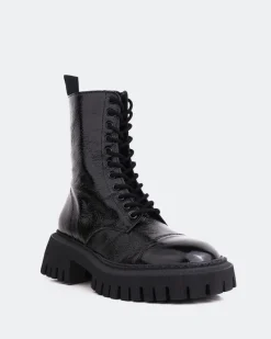 Lace-up|Ankle Boots-L'INTERVALLE Styles Black Naplack