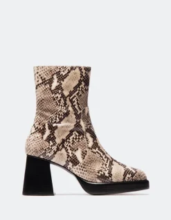 Platform|Ankle Boots-L'INTERVALLE Sullivan Natural Snake