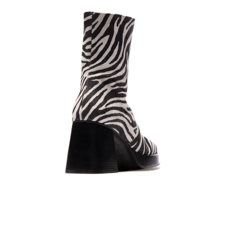Ankle Boots|Platform-L'INTERVALLE Sullivan Zebra Print