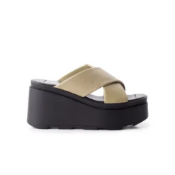 Wedges-L'INTERVALLE Sunshine Light Khaki Leather