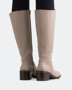 Tall Boots-L'INTERVALLE Svetlana Taupe Leather