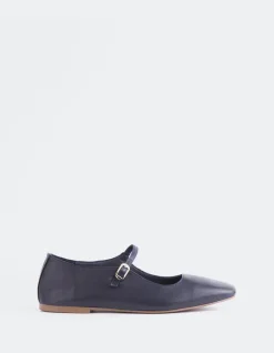 Mary-jane-L'INTERVALLE Sylph Navy Leather