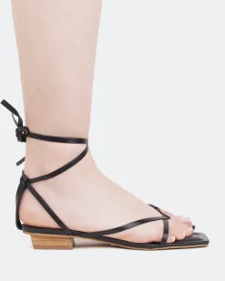 Strappy|Flats-L'INTERVALLE Talita Black Leather