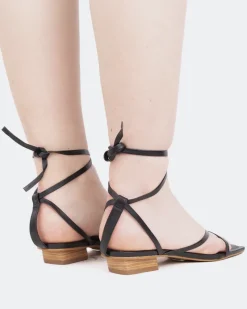 Strappy|Flats-L'INTERVALLE Talita Black Leather