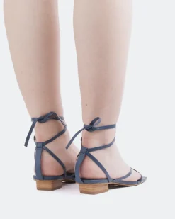 Strappy|Flats-L'INTERVALLE Talita Blue Leather