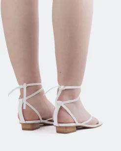 Strappy|Flats-L'INTERVALLE Talita White Leather