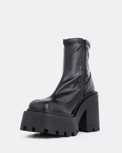 Platform|Ankle Boots-L'INTERVALLE Tana Black Leather