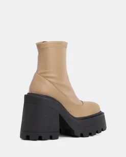 Platform|Ankle Boots-L'INTERVALLE Tana Cream Leather